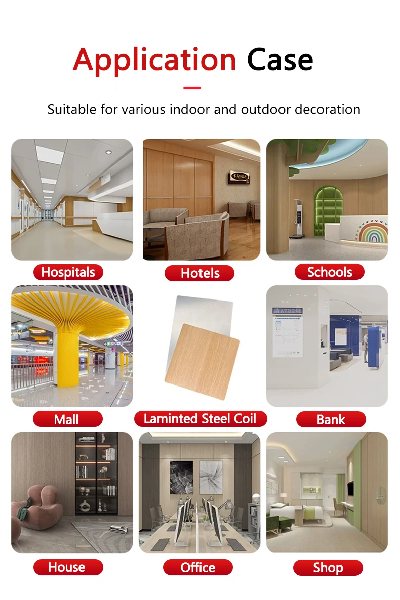 Moisture Proof Vcm Wood Pattern Pvc Coated Laminated Steel Coil - Buy ...