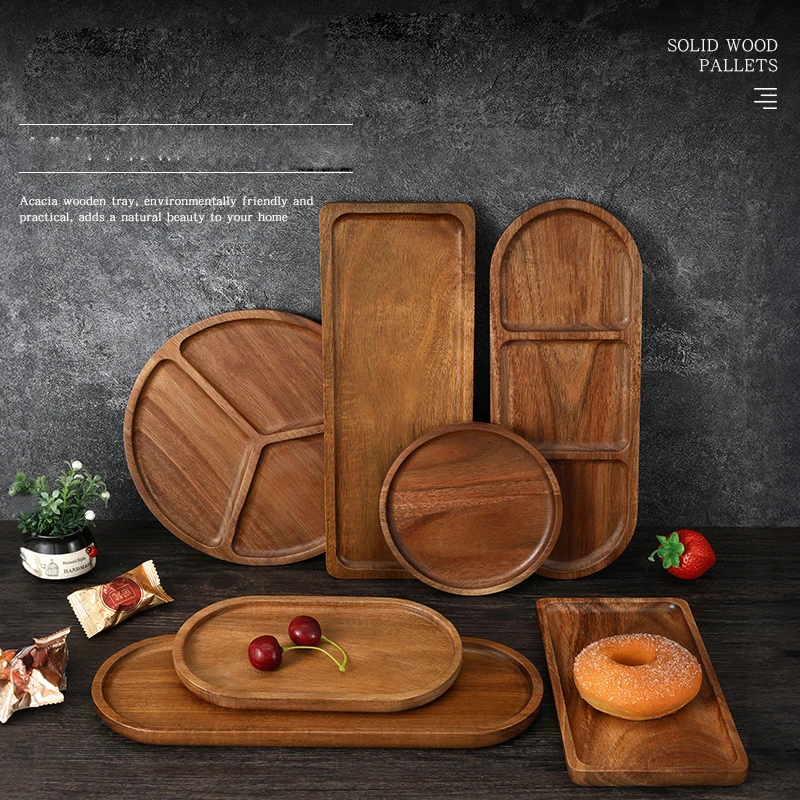 Wooden Trays Acacia Wood Food Serving Tray Wooden Serving Platter Charcuterie Board Set Charcuterie Trays