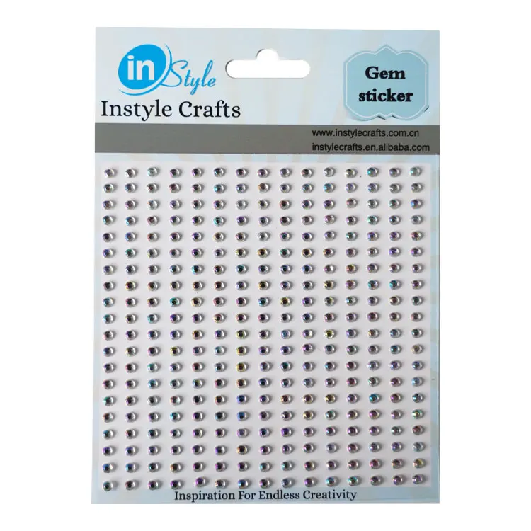 Adesivo Strass 10 Fogli Brillantini per Decorazioni, Gemme di Cristallo Autoadesive, Rotondi Foglio per DIY Artigianato Abbellimenti Decorazione