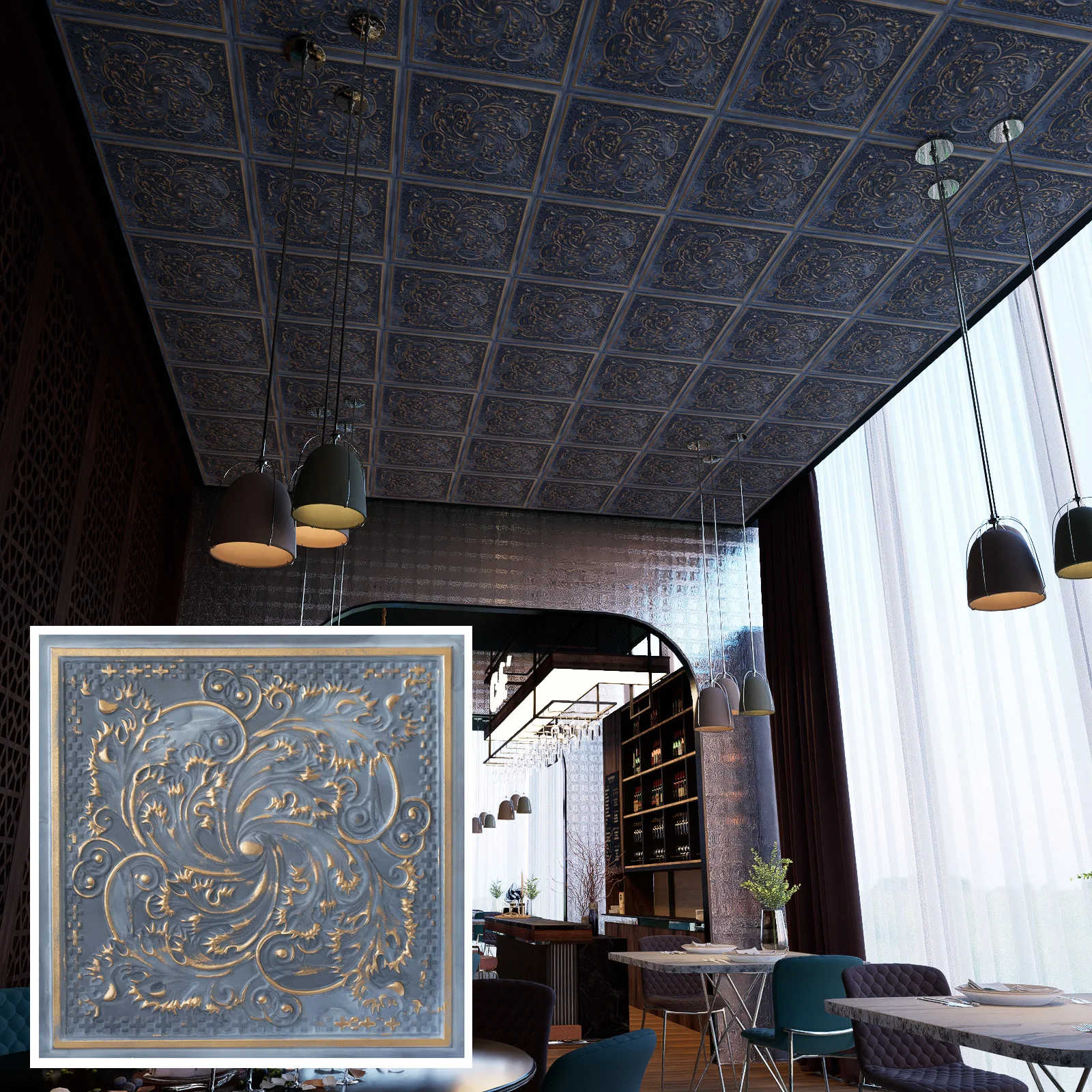 Decorative Fancy Tiles Suspended Wall Panels Easy To Install Pvc Panels ...
