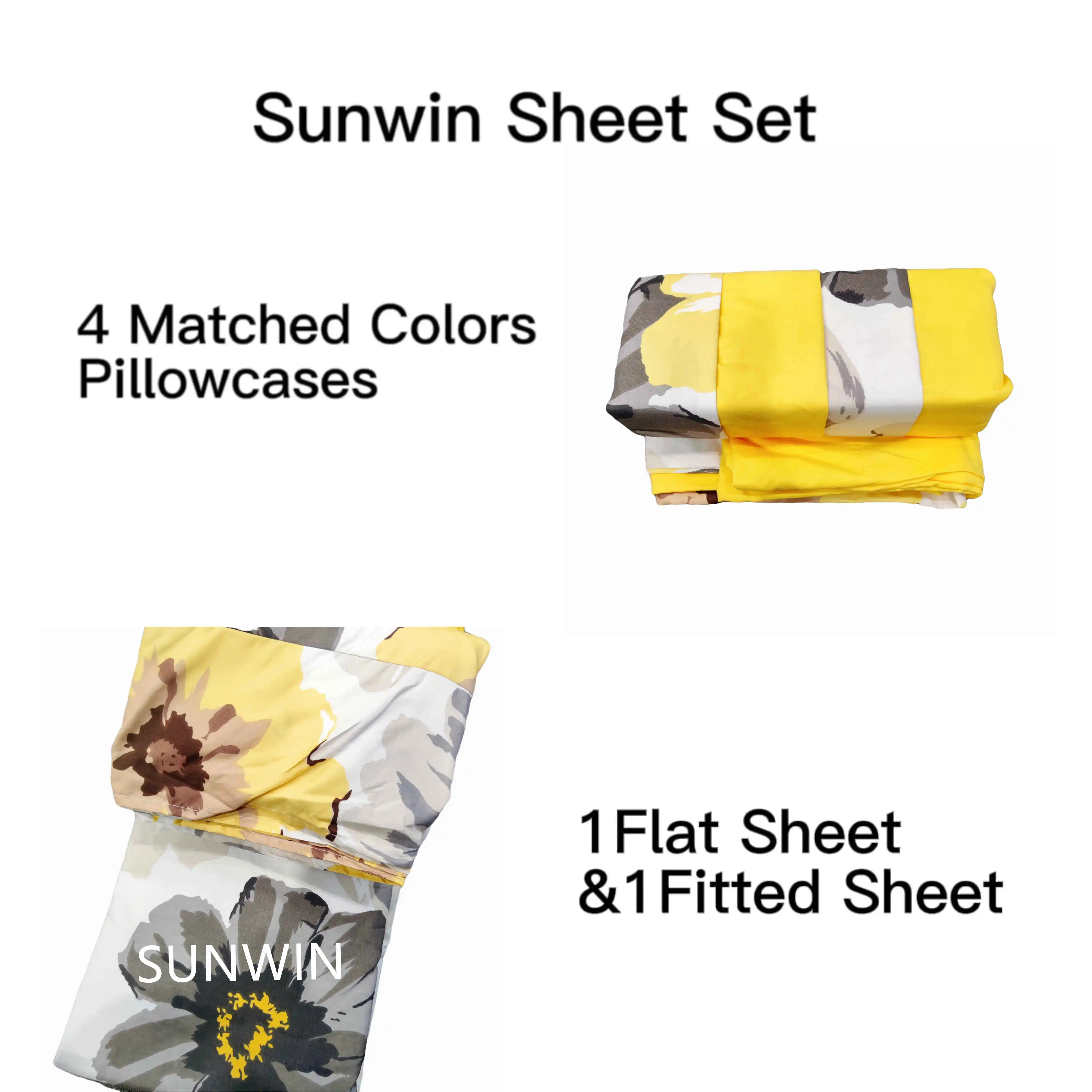 2023 American Style Floral Printed Luxury Soft Microfiber Printed 6pc