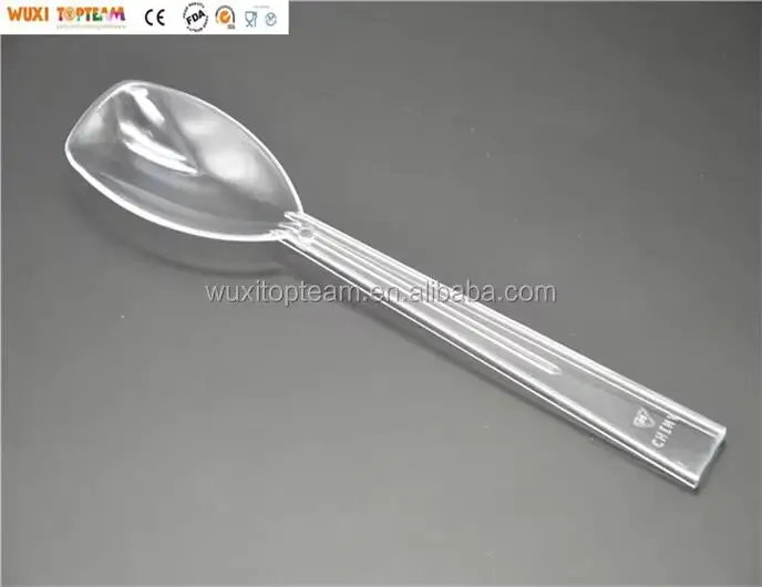 Heavy Duty Transparent  Plastic Serving Spoons Colored Plastic Spoons Reusable Buffet Spoons for Party