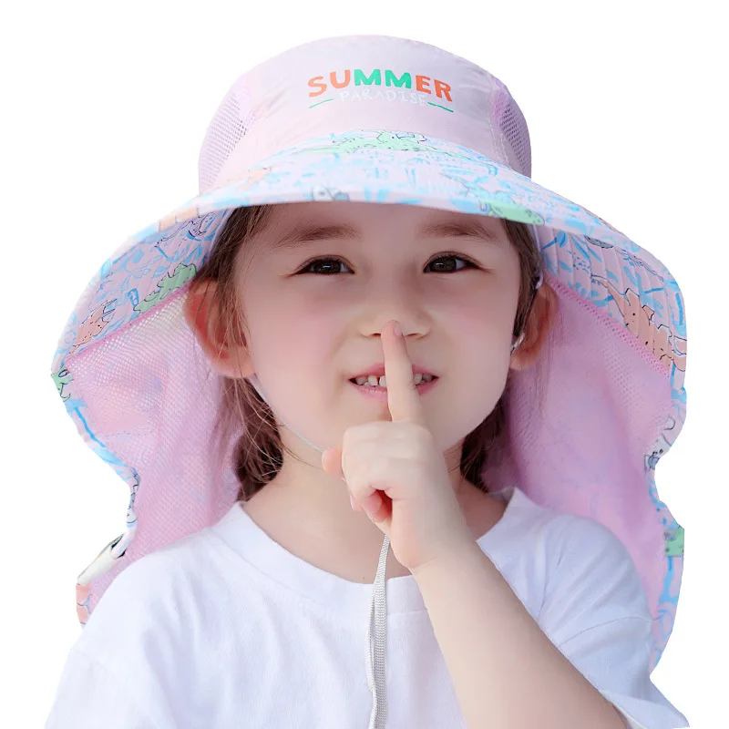 Baby Toddler Upf 50 Uv Protection Breathable Summer Bucket Beach Hats Kids Wide Brim Cap With Neck Flap Adjustable Buy Kids Bucket Hat Summer Baby Baby Sun Hat Upf 50 Kids
