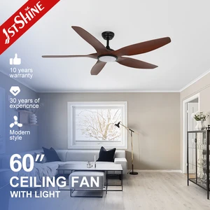 1stshine LED Ceiling Fan Indoor Lighting Modern 5 ABS Blades Ceiling Fans with Smart Control