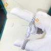 argent 7mm largeur une rangée de pierre