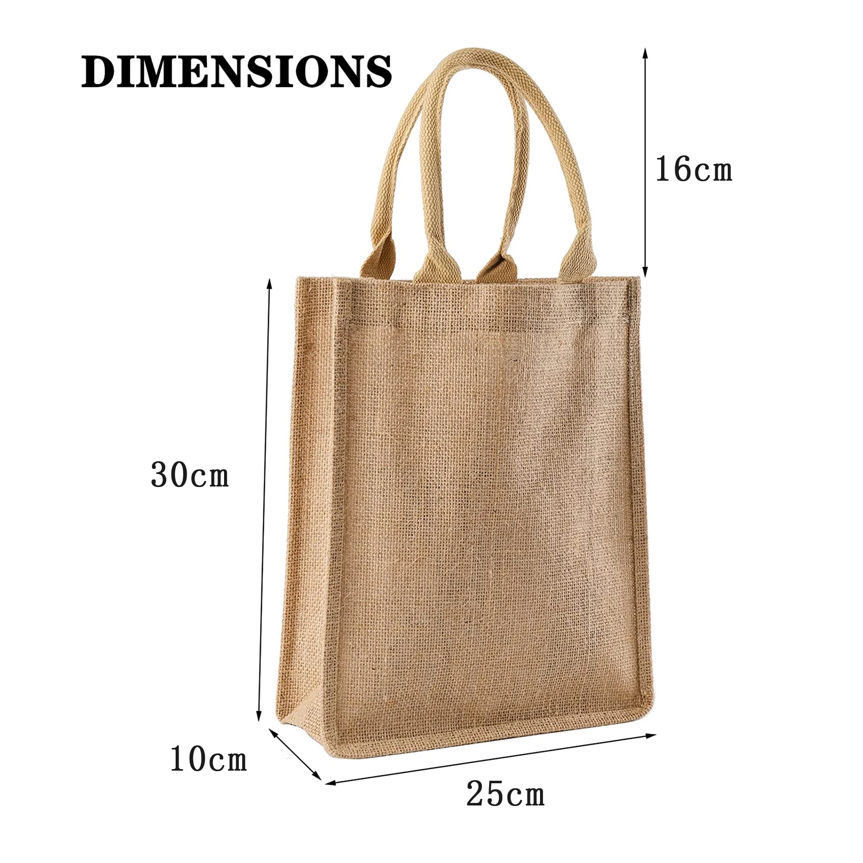 8 Pack Jute Burlap Tote Bags Gift Bag With Handles Reusable Lined Grocery Totes Beach Bags For