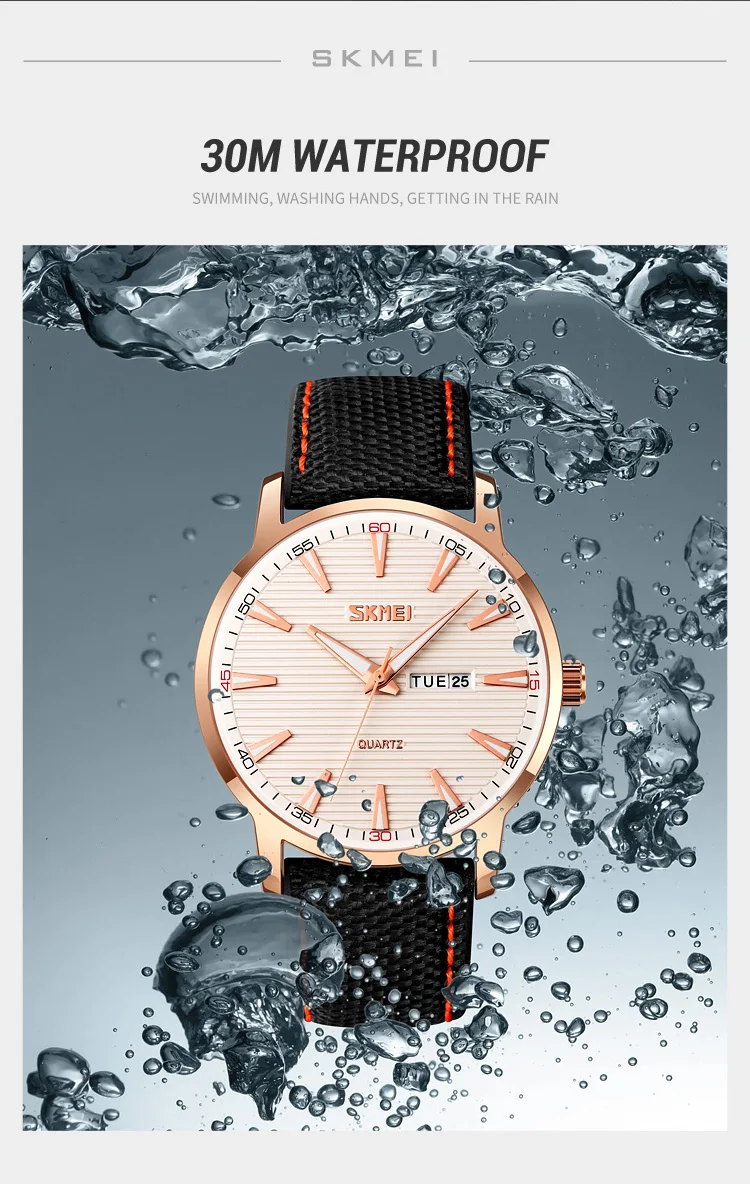 Оптовая продажа с фабрики Skmei 9303, модные наручные часы, кварцевые часы, наручные часы для мужчин с кожаным ремешком