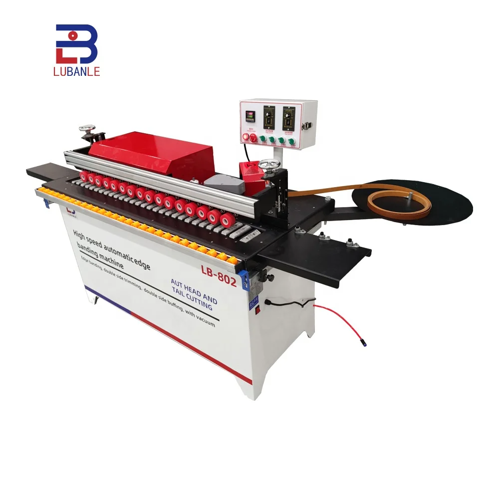 Small Automatic Edge Bander Cutting Machine Wood MDF PVC Edge Banding Machine for Furniture Cabinet Plate