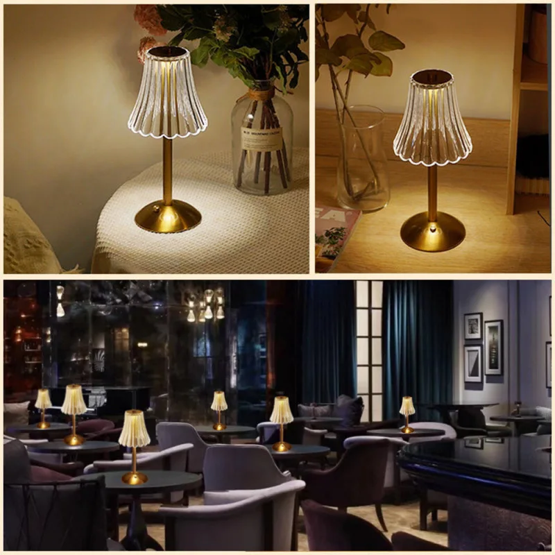 Cross-Border Exclusive Supply Yuanmu Lighting Private Mold Small Speaker Series Touch-Sensitive Three-Color Dimming Retro ABS