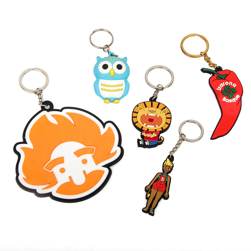 "Wholesale Hot Sale Smile Face Paris Souvenir Alloy 5Cm Keychain Color Eiffel Tower Model Pistol Metal Keychain "