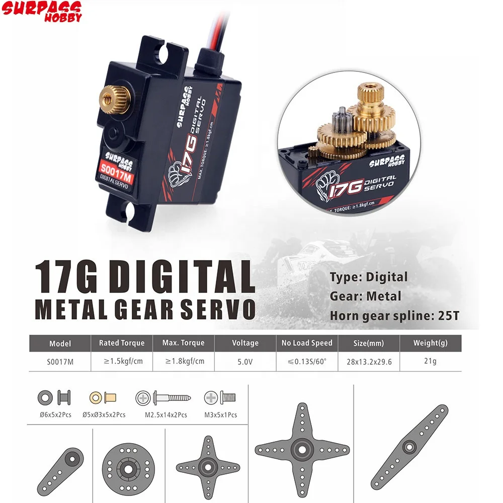 Servo à engrenage métallique VGEBY pour avion RC, planeur et petit Servo à engrenage métallique VGEBY pour avion RC, planeur et petit