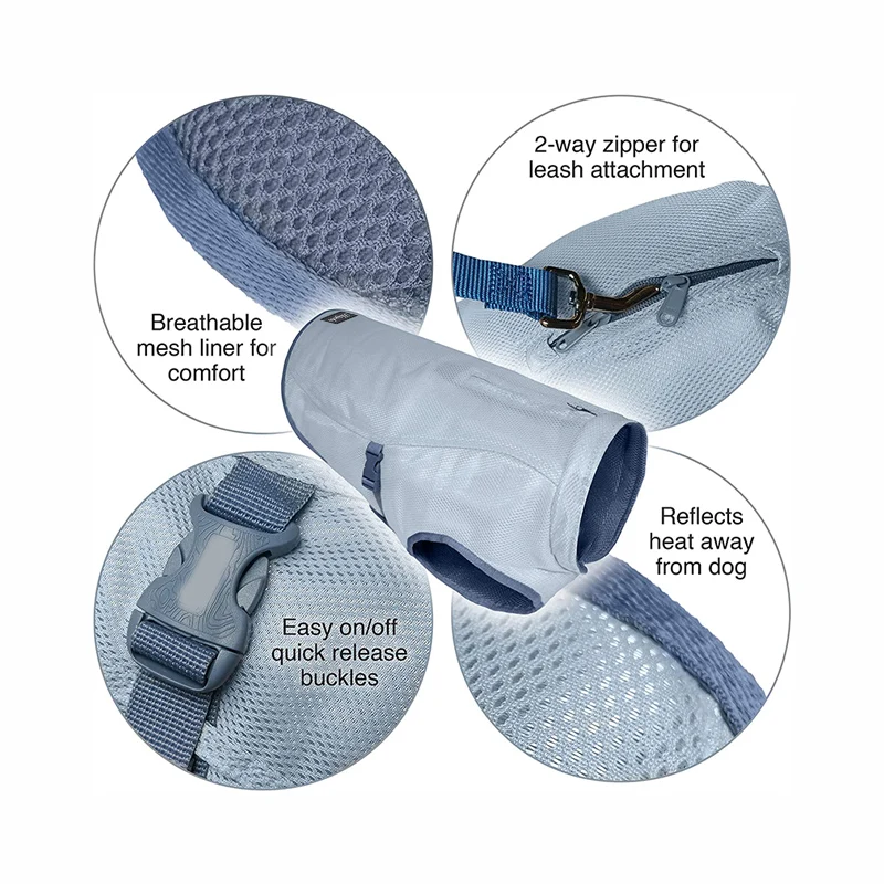 Роскошная Регулируемая испарительная дышащая сетчатая Светоотражающая охлаждающая куртка для собак, Спортивная охлаждающая жилетка для собак
