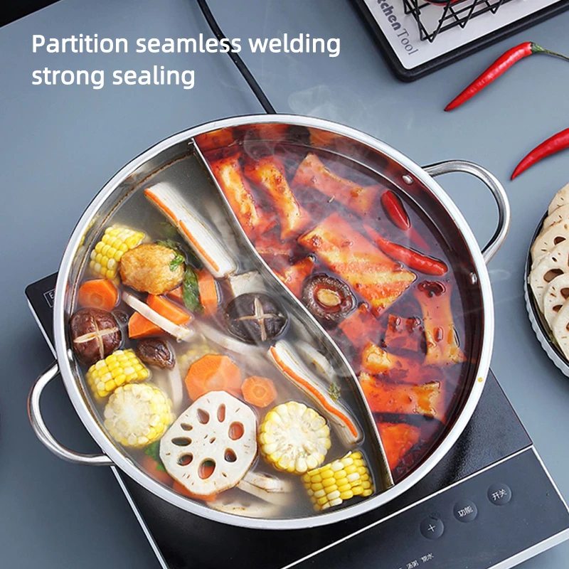 Good Quality Hot Pot Pot Multiuser Hotpot 201 Stainless Steel Shabu