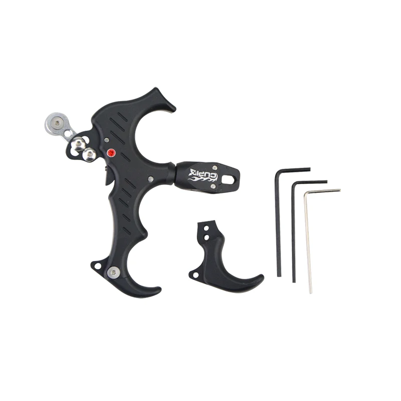 Archery 360 Degree Rotating Jaw Compound Bow 3 and 4 Switch Thumb Release Automatic Finger Aid L R Adjust Compound Bow Release