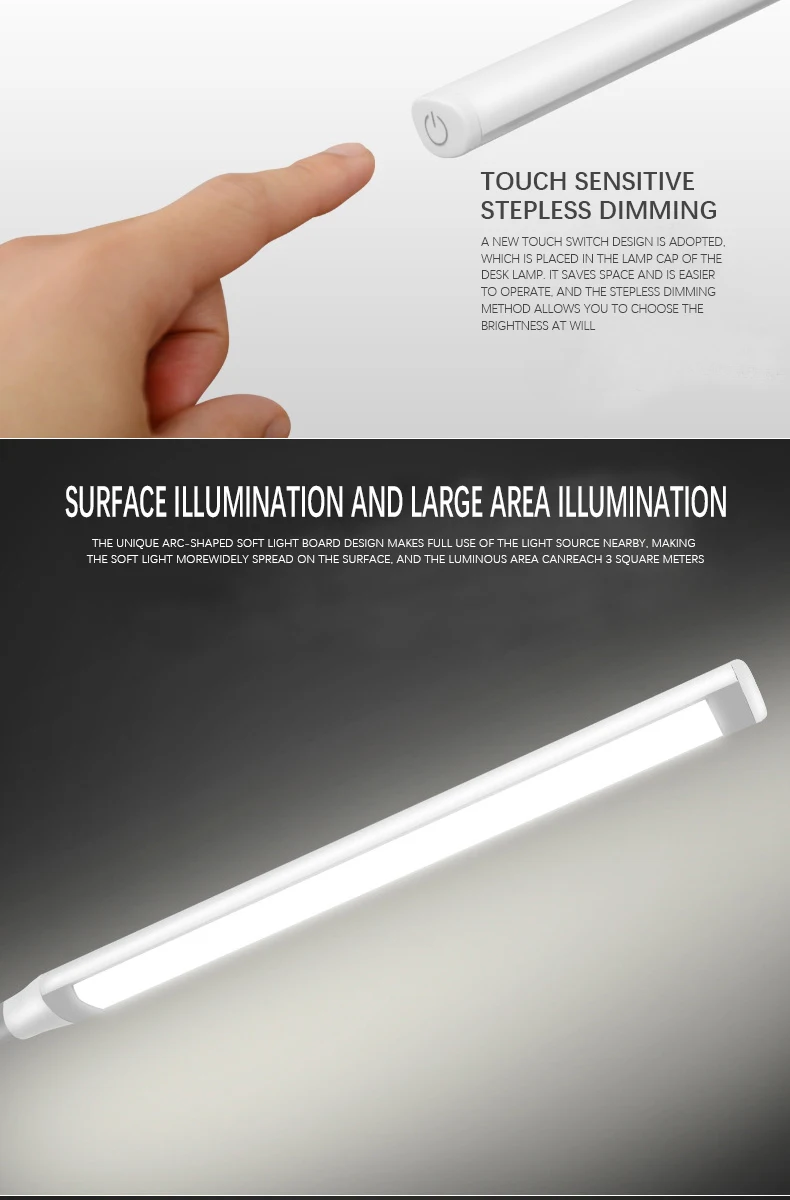 wholesale Europe Simple Design Style Desk Light Cordless Battery Foldable study led table lamp