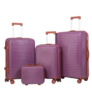 Designer Lightweight Fashionable Carry-On Trolley Suitcase Set 3-Piece Outdoor Travel Luggage for Woman Wholesale New Type PP