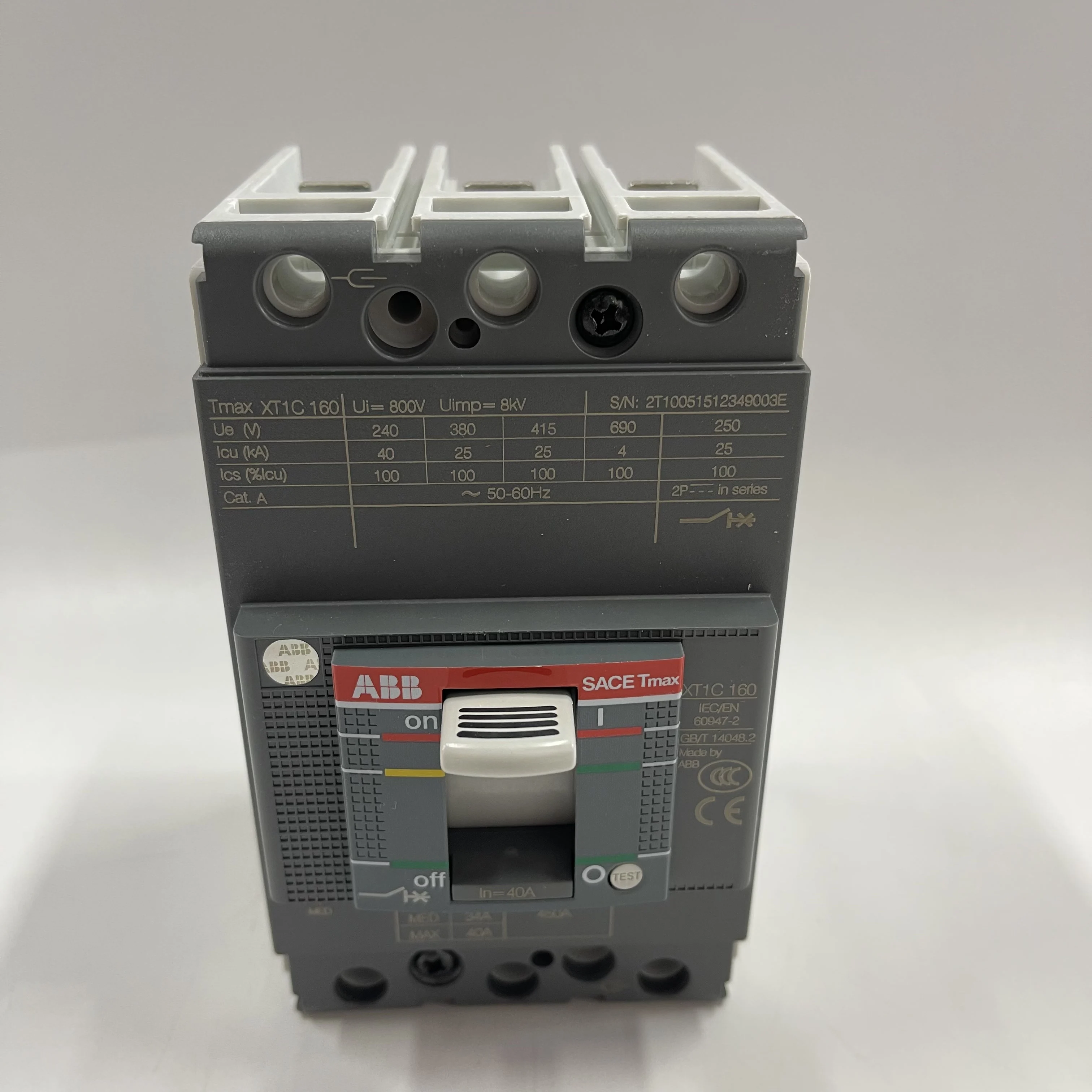 ABB Molded Case Circuit Breaker XT1C 160