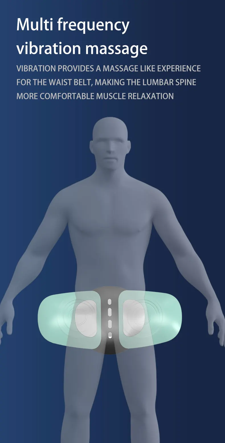 Electric Lumbar Traction Device Waist Massager Lower Back Stretcher with Dynamic