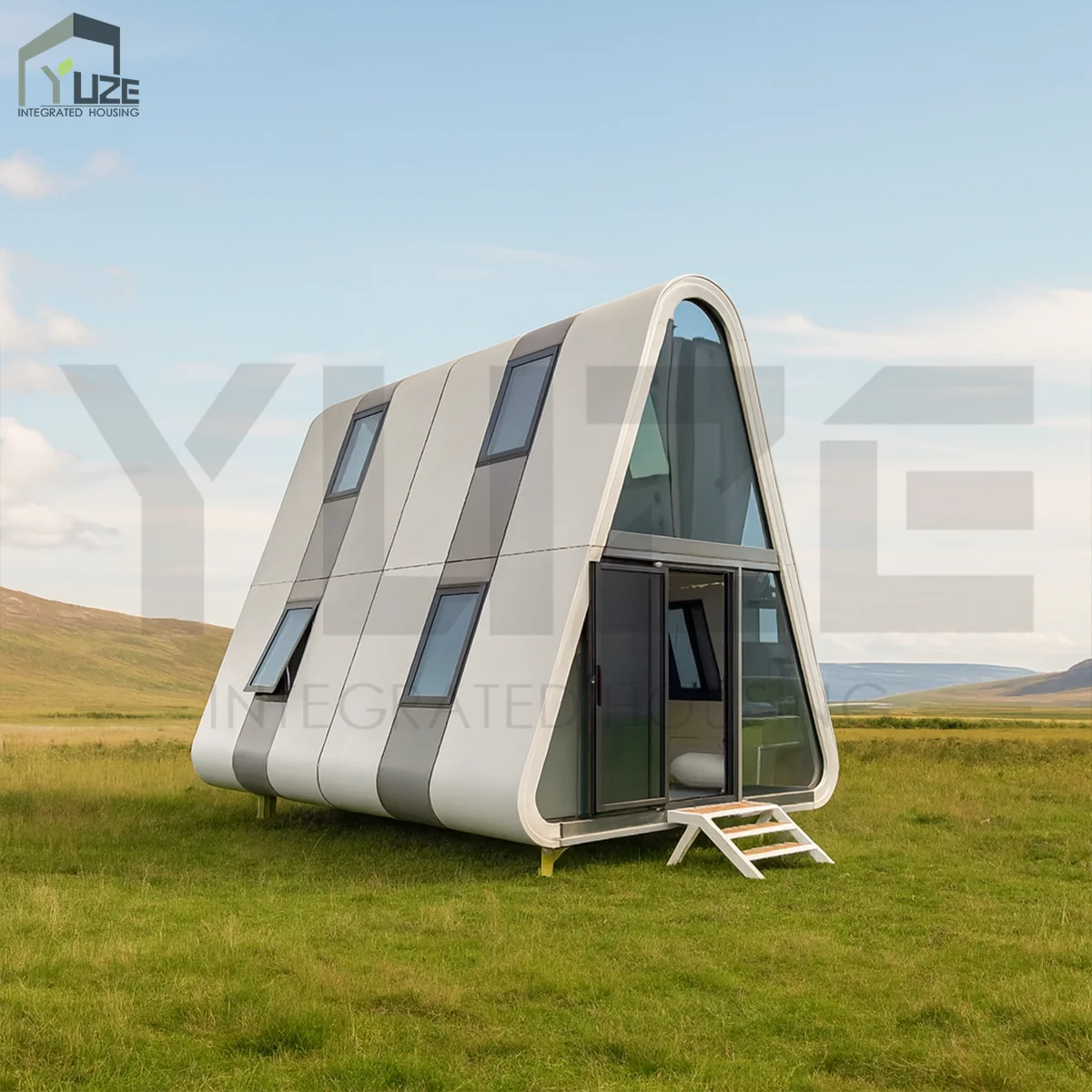 Unique Design Metal Steel Structure Outdoor 2 Level Smart 2 Bedroom Space Capaule House Trade