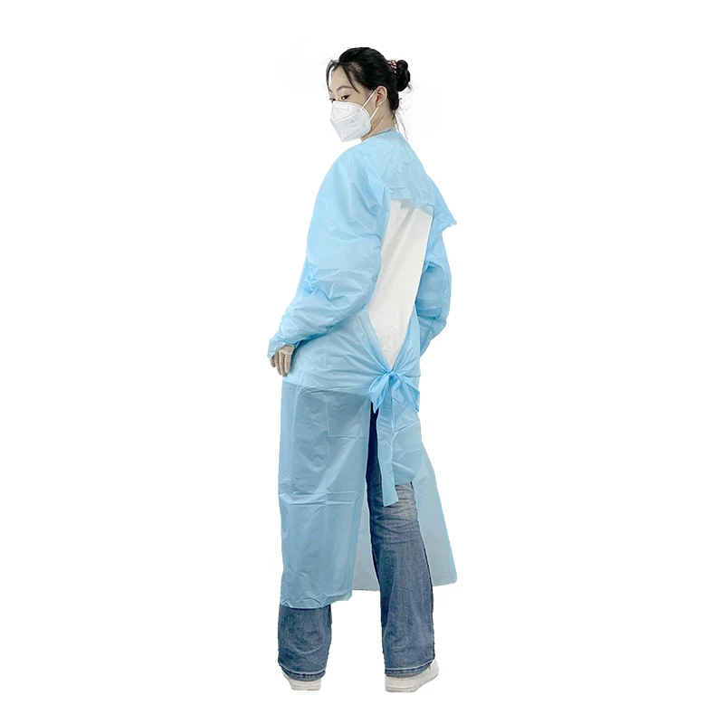 Fast Delivery Disposable 40g CPE Medical Gown with Long Sleeves FDA 510K Approved Reusable Dental Hospital Apron for Doctors
