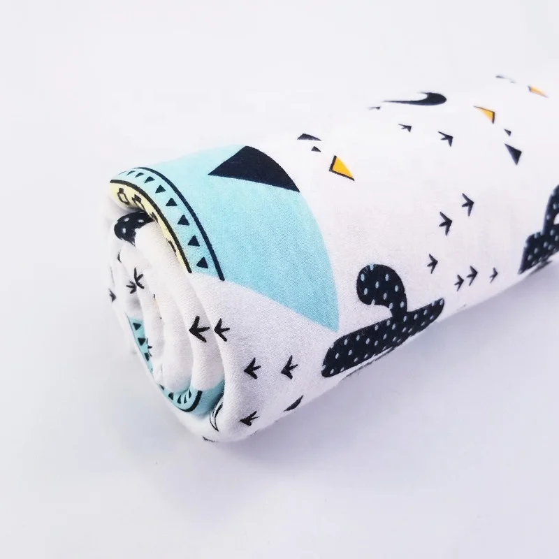 
 Детская трикотажная ткань с принтом из 100% хлопка  