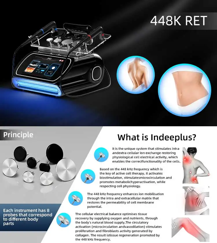 Professional 448KHZ Skin Tightening Portable Fat Burning Massage Body Slimming Shaping Machine Wrinkle Removal Machine