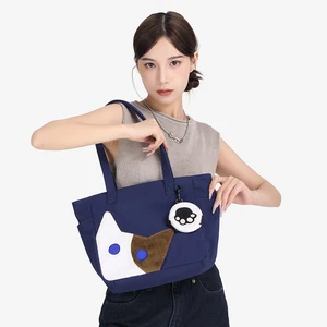 NOXXON Customized Tote Bag Big Single Shoulder Bag Tote With Zipper Cute Casual Tote Bag for College Students