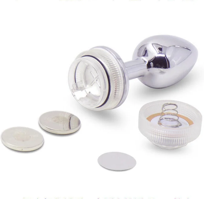 Butt Plug Remote Control Discoloration LED Light Butt Plug Light Beads Prostate Massager Dildo Light up Butt Plugs