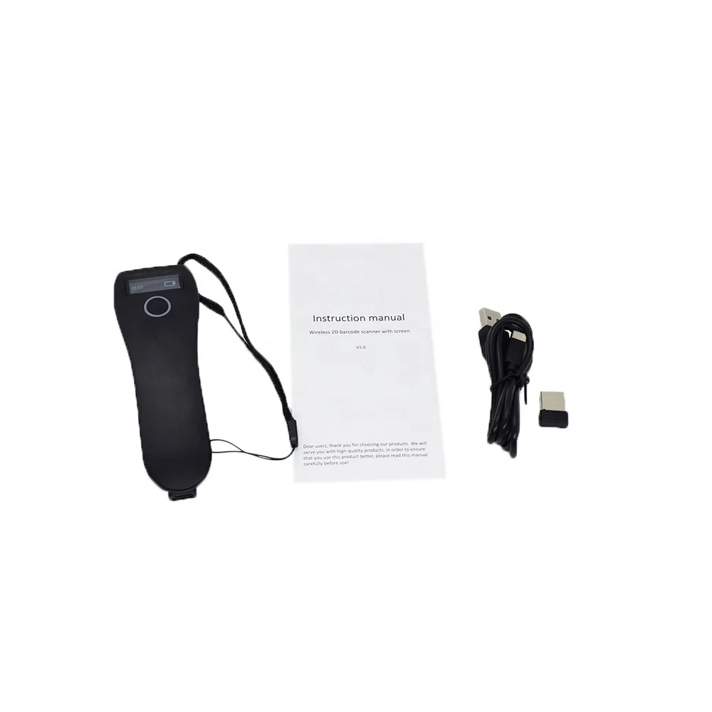 Good Shell Durable Mini Portable 2D Barcode Scanner Wireless With  Screen