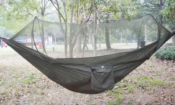 Comfortable Fabric Hammock With Mosquito Net Storage Bag Breathable Camping Hammock camping hammock