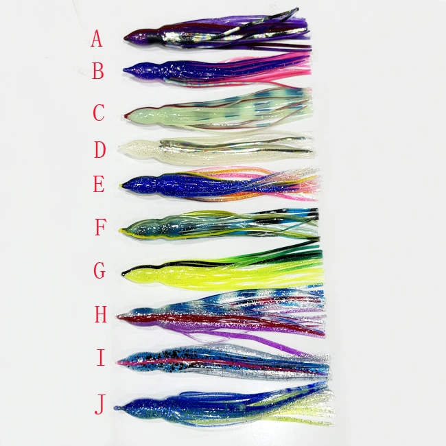 12cm 15cm No Eye Squid Skirt Saltwater Octopus Soft Plastic