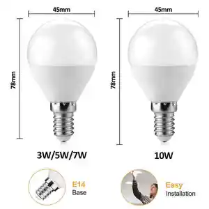 Vertak Factory Direct Sales Price 3000K E14 G45 Led Light Bulb Lamp 7W Led Bombillo Bulb Lights