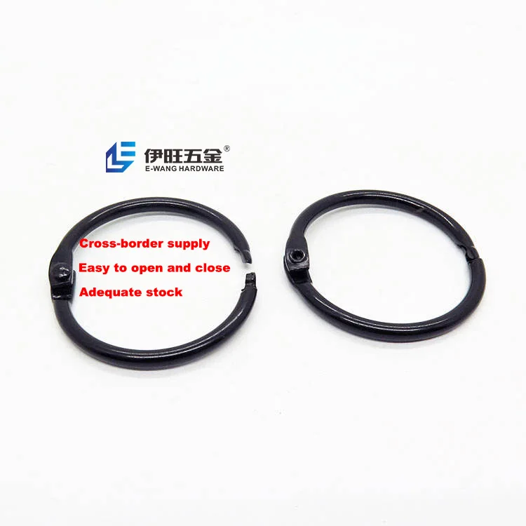 YIWANG 1,2 дюймовые черные металлические кольца-зажимы для скрапбукинга