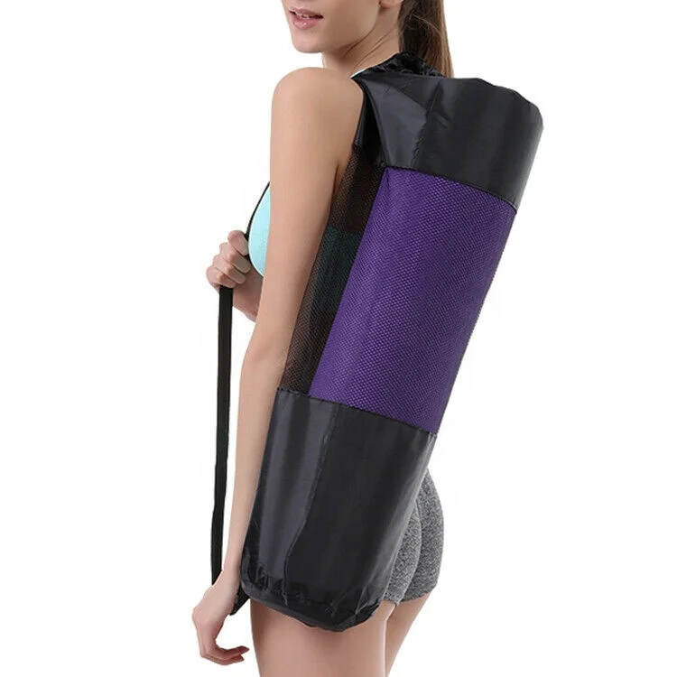 Yoga Mat Carry Bag Indian Purple Tree Design Beach Bag With Shoulder Strap Throw 