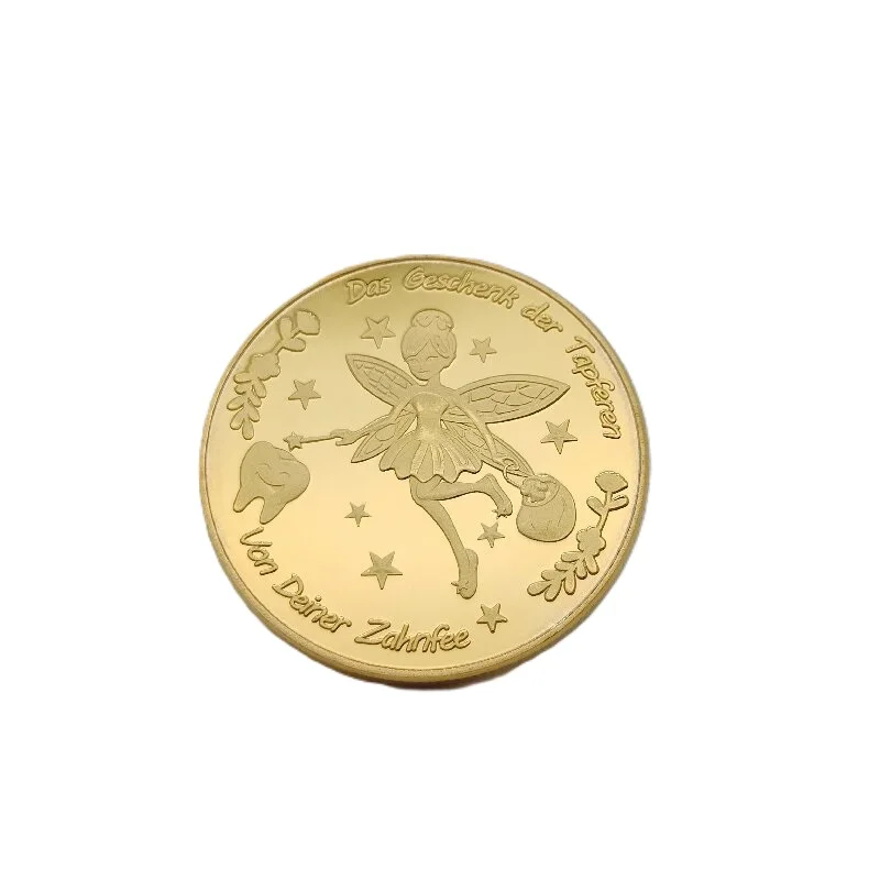 Moneda Del Hada De Los Dientes Con Estuche – Moneda Conmemorativa De Metal Chapado En Oro O Plata, De 4 Cm, Ideal Para Celebrar La Caída De Los Dientes Y Guardar Recuerdos