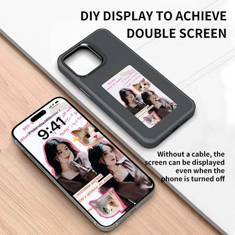 Customizable NFC Phone Case With E-Ink Back Cover, Waterproof
