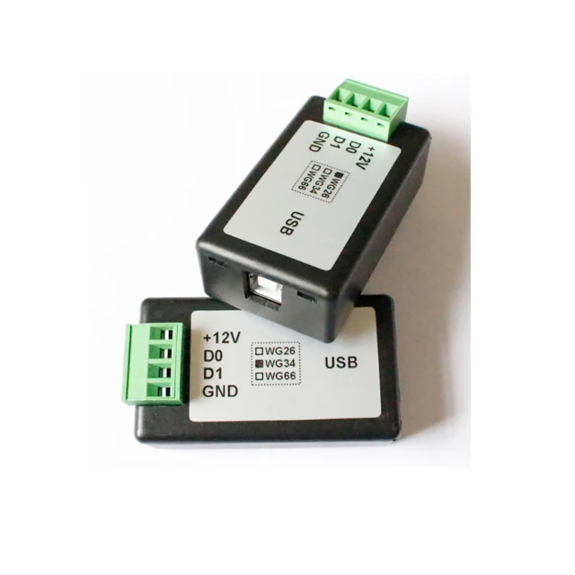 CE USB Virtual COM Port Converter Used for Biometric Access Control System Wiegand Communication with WG26/WG34/WG66 RFID System