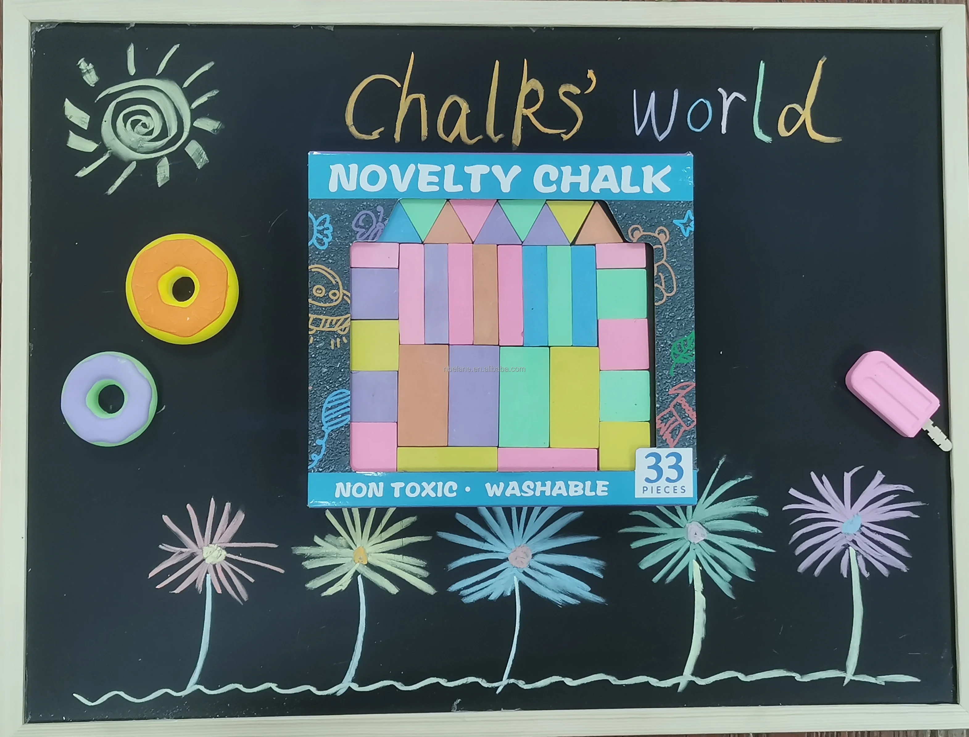 33 шт. 8 видов цветов нетоксичный мел развивающий набор мелов подарок для детей