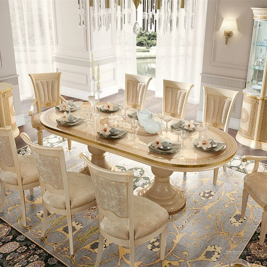 French Design Luxury Modern Design Dining Room Furniture Solid Wood ...