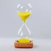 jaune avec support en bois