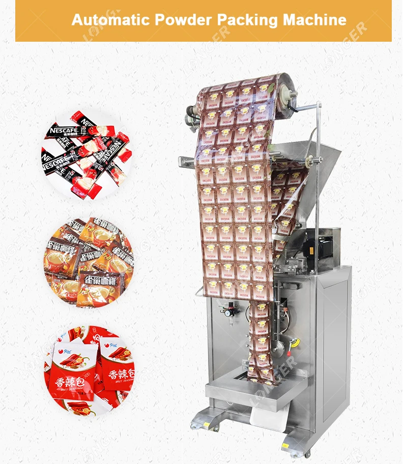 Automatic Sugar Sachet Coffee Cocoa Salt Powder Packing Machine Sugar Packaging and Printing Machine