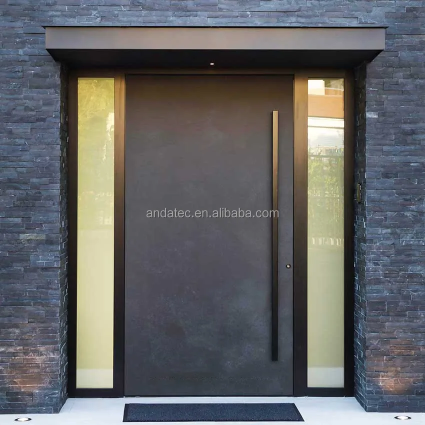 Extra Large Modern Exterior Solid Wooden Front Entrance Pivot Entry