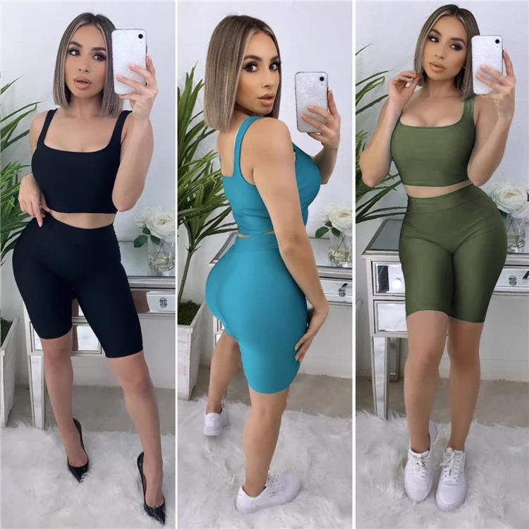 1041219 Latest Design Women Clothes 2021 Summer Outfits Two Piece Set Women Clothing