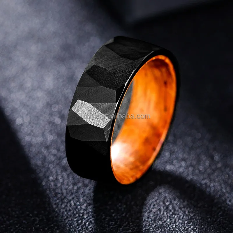Male Weddng Tungsten Rng Men 8MM Band Beveled Edge Sze 5 To | Etsy