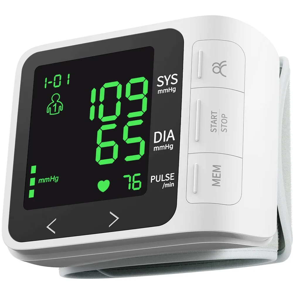 Get Fit Wrist Blood Pressure Monitor for Home Use - Medical Blood Pressure  Machine Reader - Dual Users 2x99 Memory - Sphygmomanometer Adjustable Wrist