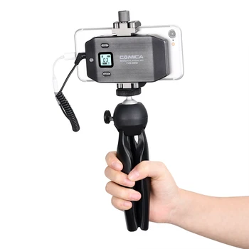 Comica CVM-WS50(C) Portable Smartphone Microphone Lapel Microphone 6 Channels Built-in Metal Material Smartphone Holder detail image
