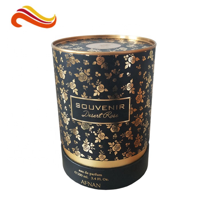 Круглая цилиндрическая Подарочная коробка, картонная упаковка для ароматов, картонный контейнер для упаковки парфюмерных бутылок