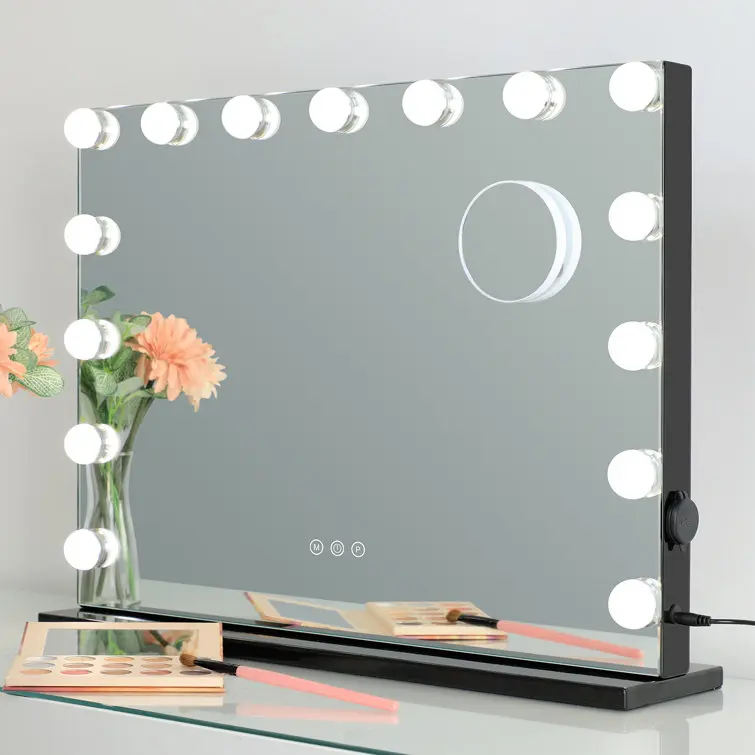 3 Color Light Adjustable Lighting Makeup Mirror with USB Charging Port for Vanity and Dressing Room 0