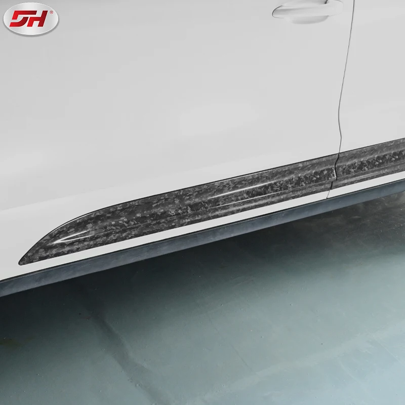 for Macan 2014-up year 95B upgrade third generation dry carbon fiber door panel side skirts door trim forged carbon fiber