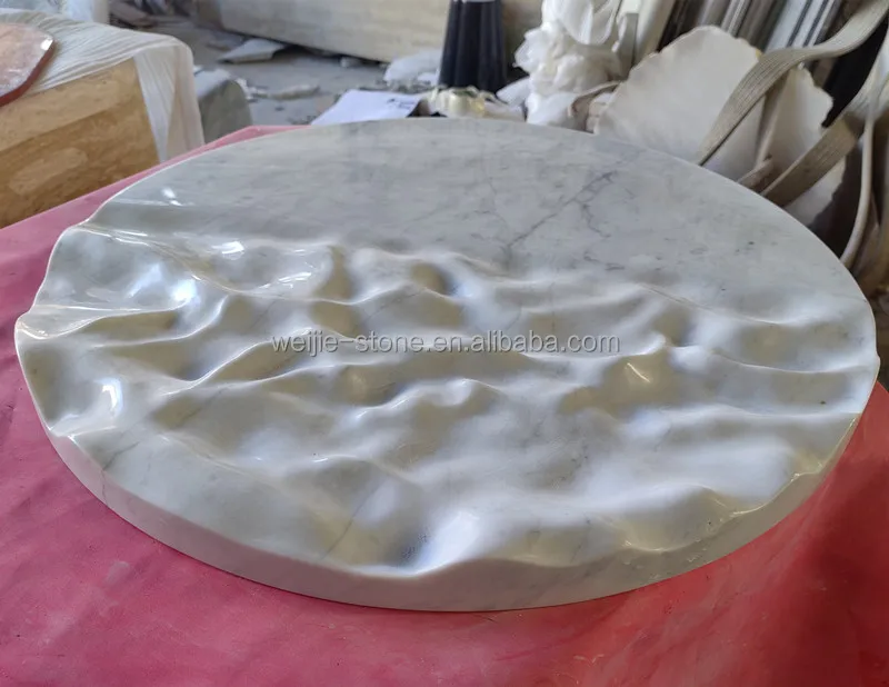 Stylish Marble Coffee Table Marble Modern Irregular Round Liquid Marble